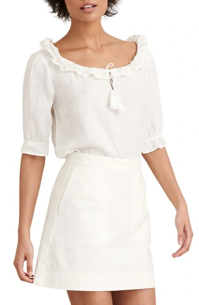 Shop Alex Mill Regan Linen Blouse In White