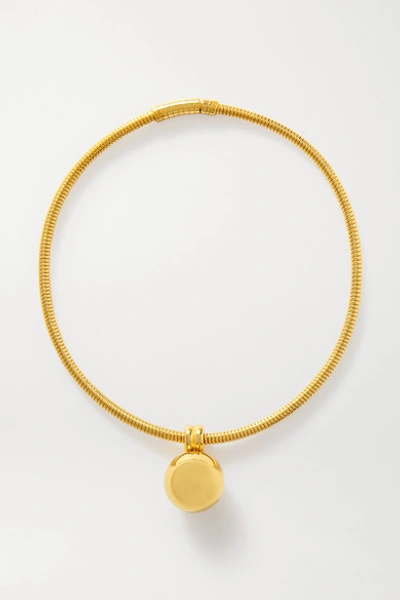 Shop Bottega Veneta Gold-plated Necklace