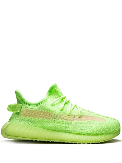 Shop Adidas Originals Yeezy Boost 350 V2 "glow In The Dark" Sneakers In Green
