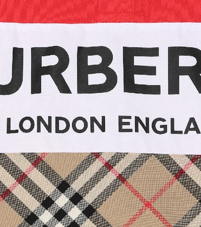 Shop Burberry Quentin Logo Cotton-piqué Top In Red