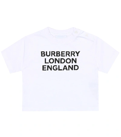 Burberry Baby Logo Cotton-jersey T-shirt In White | ModeSens
