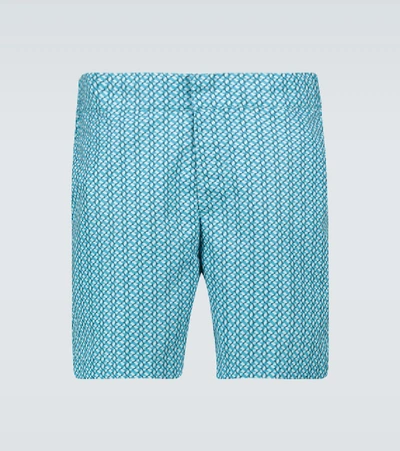 Shop Frescobol Carioca Beam Classic Swim Shorts In Blue