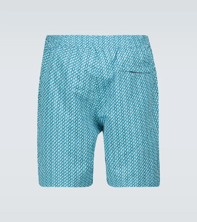 Shop Frescobol Carioca Beam Classic Swim Shorts In Blue