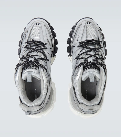 Shop Balenciaga Track Sneakers In Silver