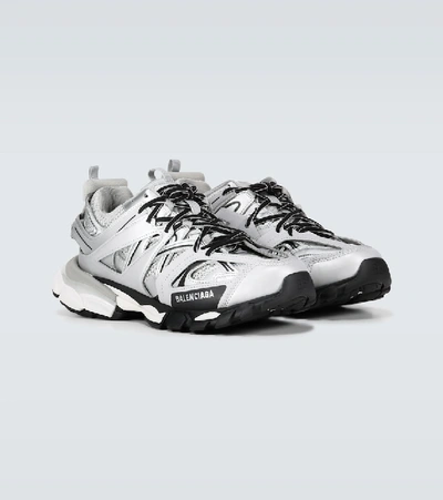 Shop Balenciaga Track Sneakers In Silver