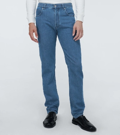 Shop Loewe Slim-fit Denim Jeans In Blue