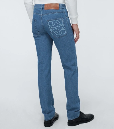 Shop Loewe Slim-fit Denim Jeans In Blue
