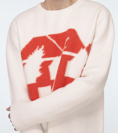 Shop Jw Anderson Burning House Sweater In White
