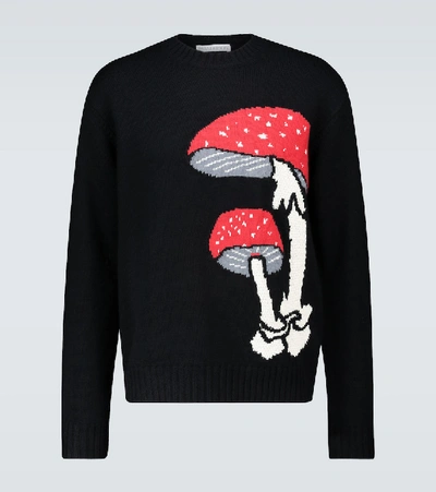 Shop Jw Anderson Mushroom Crewneck Sweater In Black