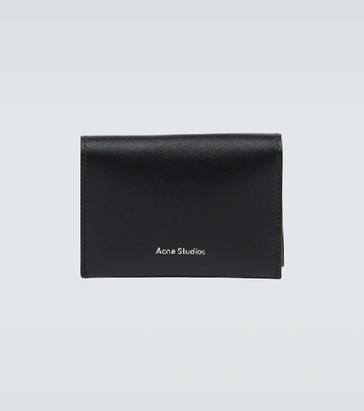 Shop Acne Studios Bifold Leather Cardholder In Black