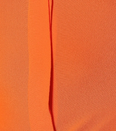 Shop Stella Mccartney Willow Silk-crêpe Shirt In Orange