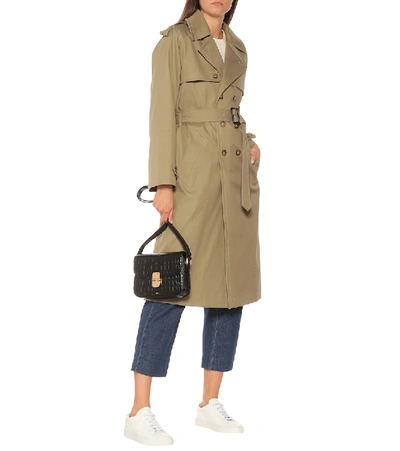 Shop Apc Simone Cotton-gabardine Trench Coat In Beige