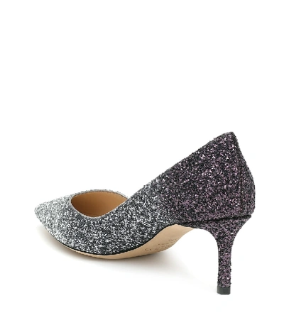 Shop Jimmy Choo Romy 60 Glitter Pumps In Metallic