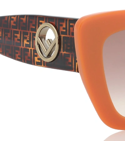 Shop Fendi Cat-eye Sunglasses In Orange