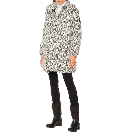 Shop Moncler Gaou Printed Down Coat In White