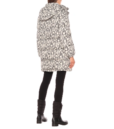 Shop Moncler Gaou Printed Down Coat In White