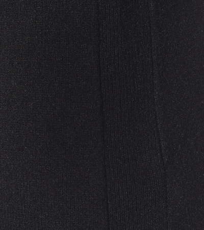 Shop Joseph High-rise Wool-blend Flared Pants In Black