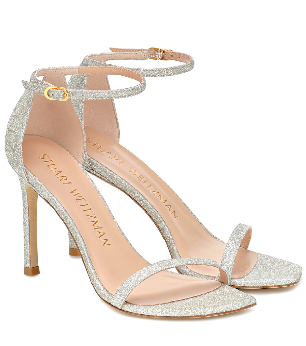 stuart weitzman amelina metallic sandals