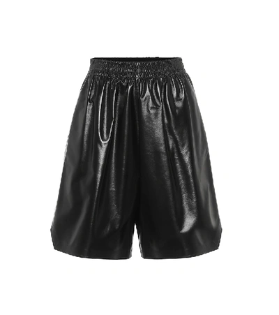 Shop Bottega Veneta Leather Shorts In Brown