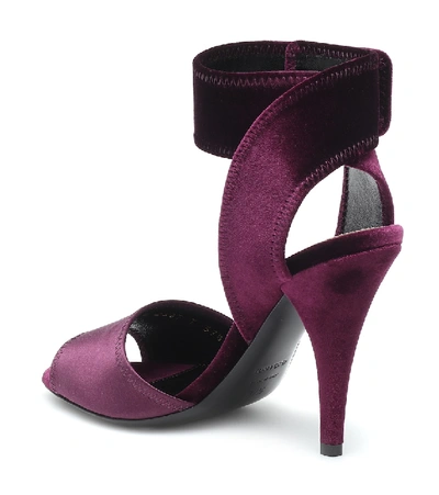 Shop Tom Ford Satin Sandals In Purple