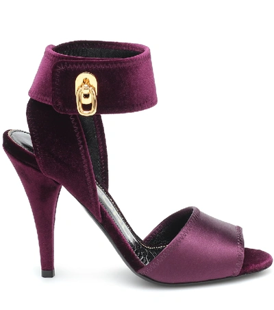 Shop Tom Ford Satin Sandals In Purple