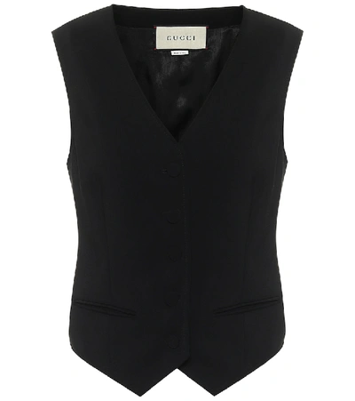 Shop Gucci Cady Vest In Black