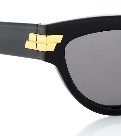 Shop Bottega Veneta Cat-eye Sunglasses In Black