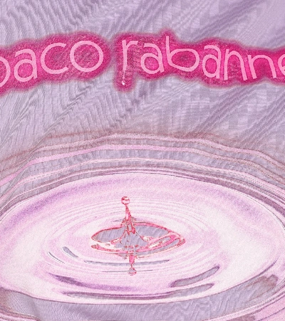 Shop Paco Rabanne Logo Cotton-jersey T-shirt In Purple