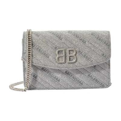 Shop Balenciaga Bb Wallet With Chain In 8106