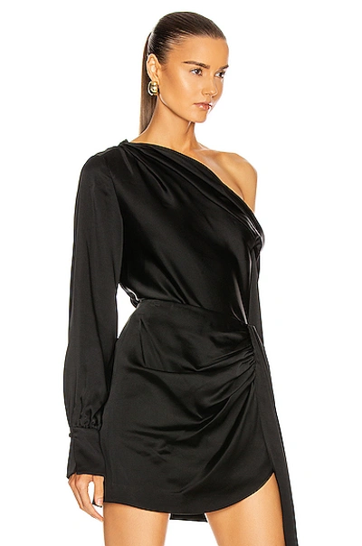 Simkhai Smikhai Alice Draped One Shoulder Top In Black