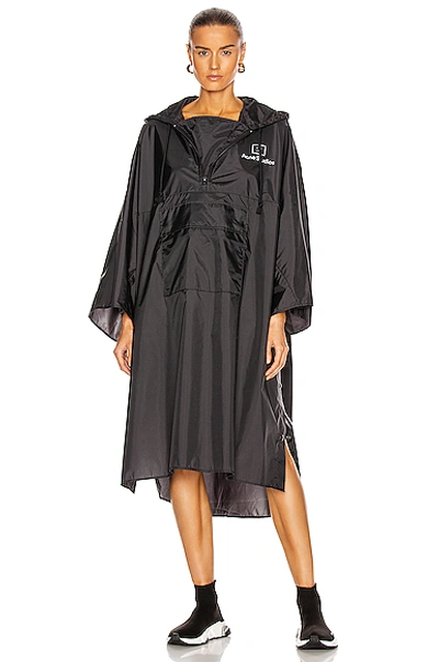 Shop Acne Studios Outpost Face Poncho In Black