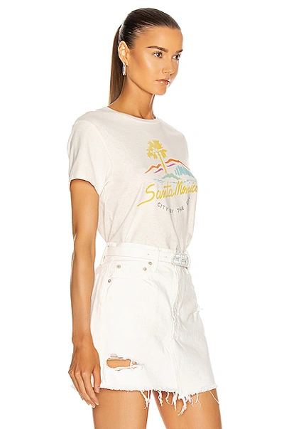Shop Re/done 70's Loose Tee City By The Sea In Vintage White