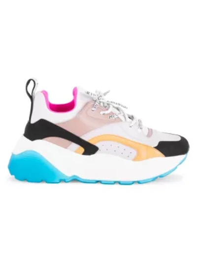 Shop Stella Mccartney Eclypse Chunky Colorblock Lace-up Sneakers In Multicolor