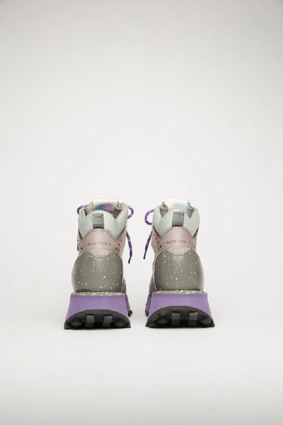 Shop Acne Studios Trekking Boots Dusty Purple