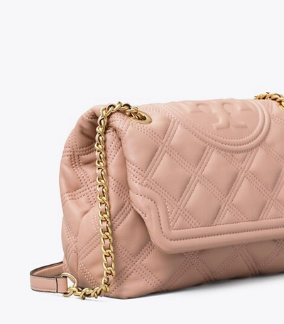 Shop Tory Burch Fleming Soft Convertible Shoulder Bag In Pink Moon