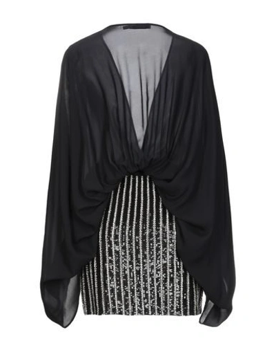 Shop Amen Woman Mini Dress Black Size 8 Viscose, Acetate, Glass, Metal, Pvc - Polyvinyl Chloride
