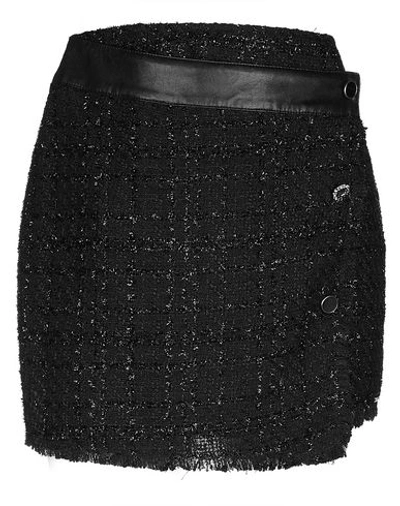 Shop Liu •jo Woman Mini Skirt Black Size 2 Polyester, Viscose, Resin