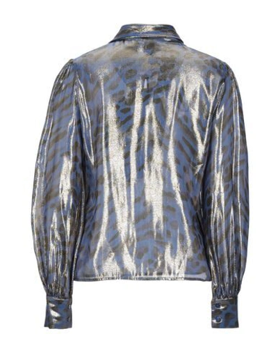 Shop Blumarine Woman Blouse Slate Blue Size 6 Silk, Polyester