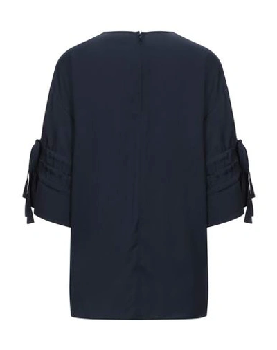 Shop Victoria Victoria Beckham Blouses In Dark Blue