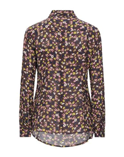 Shop Ottod'ame Floral Shirts & Blouses In Dark Brown