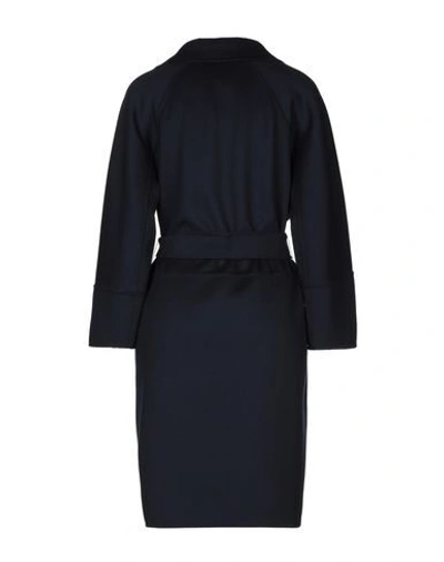 Shop Max Mara Coat In Dark Blue