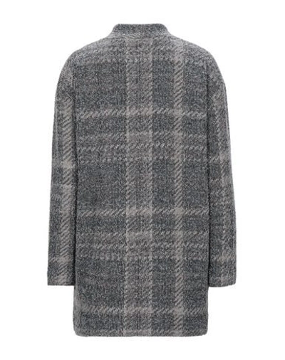 Shop Le Tricot Perugia Overcoats In Light Grey