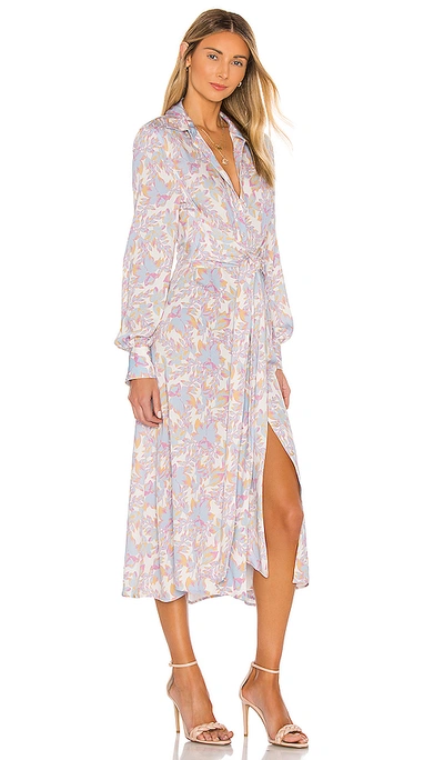 Shop Rebecca Vallance Fleur Midi Shirt Dres In Floral Print