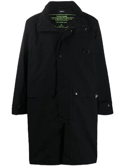 Shop Diesel J-acker Raincoat In Black