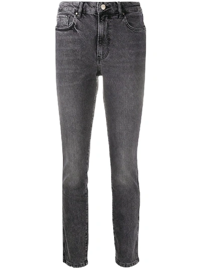 Shop Anine Bing Jagger Slim-fit Jeans In Grey