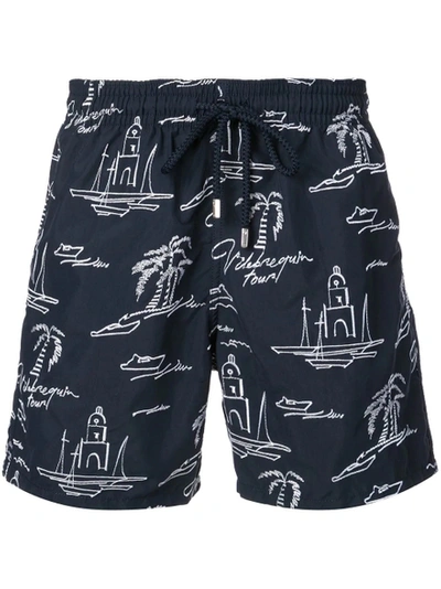 Shop Vilebrequin Embroidered Swim Shorts