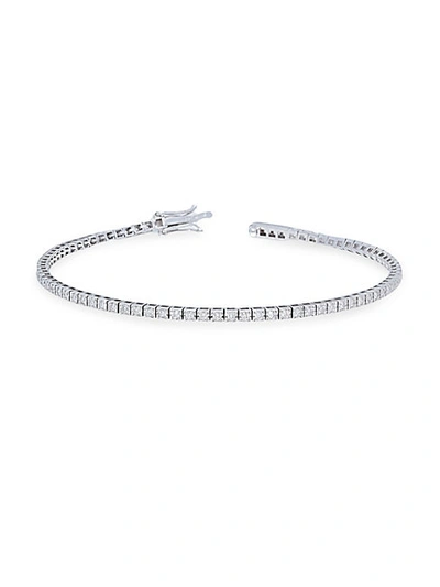 Shop Nephora Diamond Trend 14k White Gold & Diamond Box Tennis Bracelet