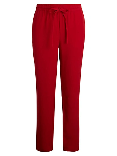 Shop Red Valentino Drawstring Pants In Red