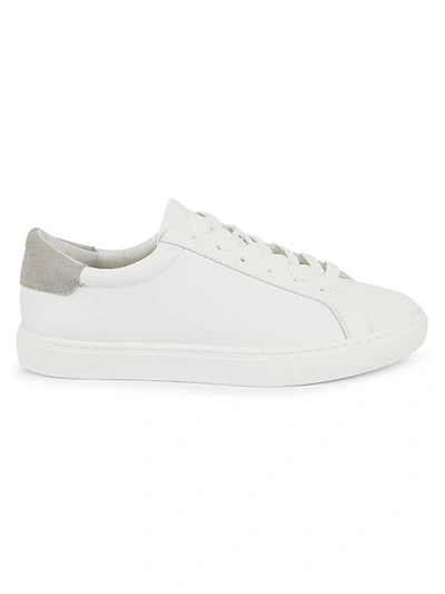 Shop Sam Edelman Lupita Leather Sneakers In White