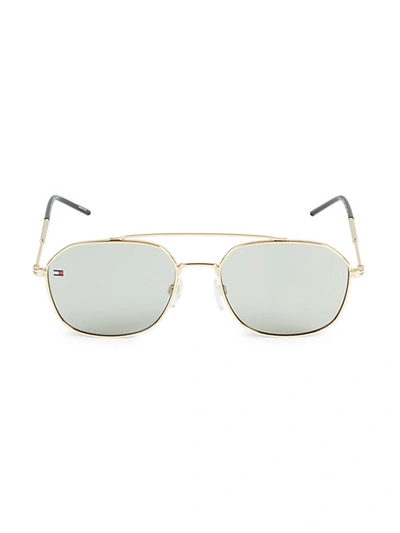 Shop Tommy Hilfiger 55mm Aviator Sunglasses In Gold